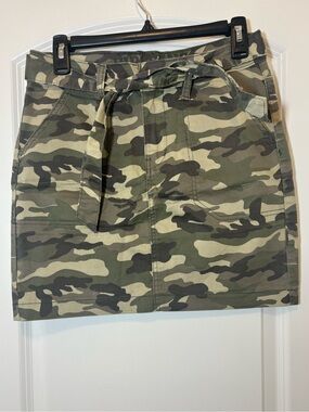 VIP Olive Green Camo Mini Skirt